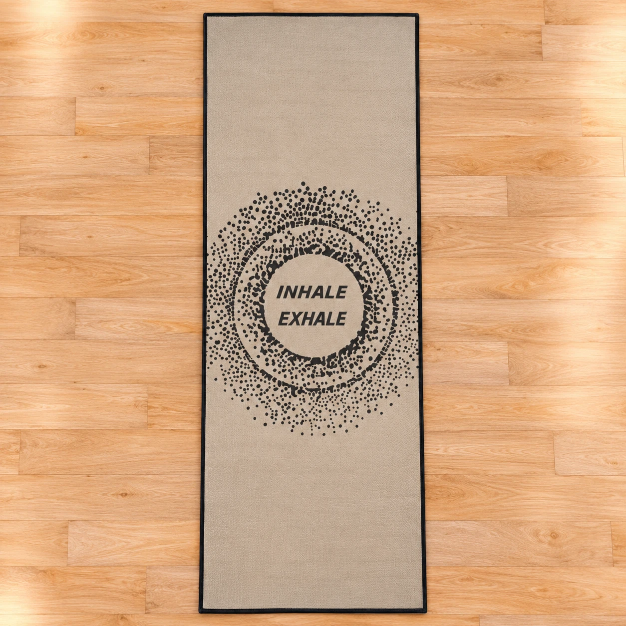 RADECOR 6mm Inhale Exhale Yoga Mat With Anti Skid Backing For Women and Men (183cmx61cm) Grey