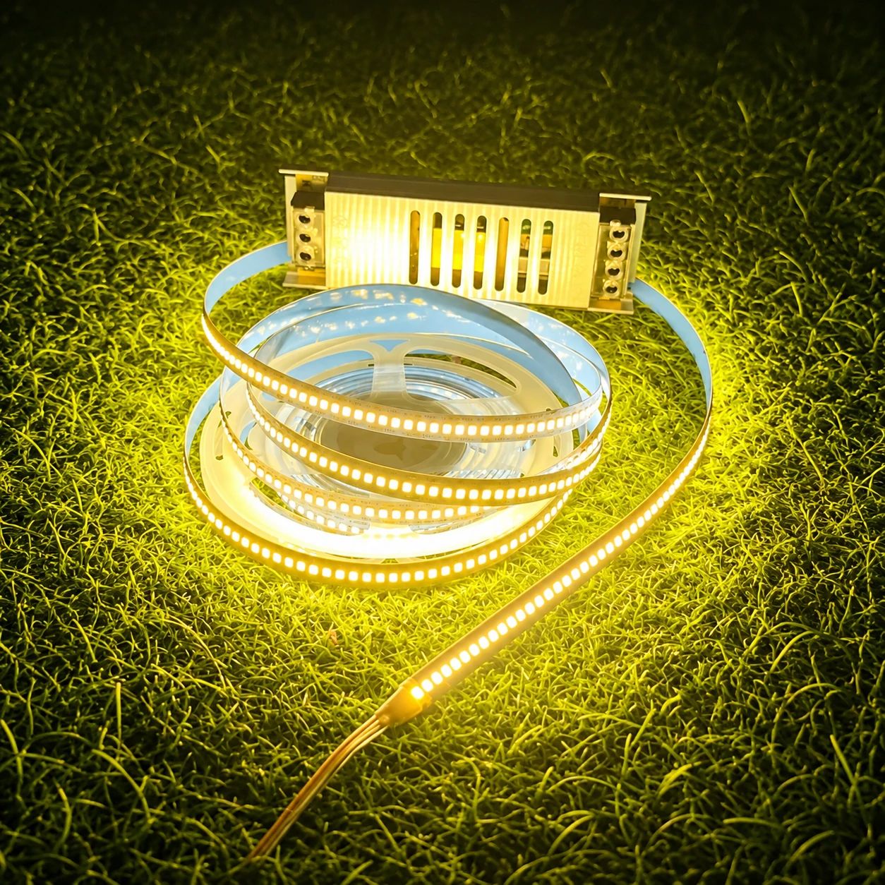 Tryka® Led Strip Light 5 Meter,1200 LEDs,Warm White-3000K with 5 AMP Adapter Included. Recessed Ceiling Lamp (Yellow)