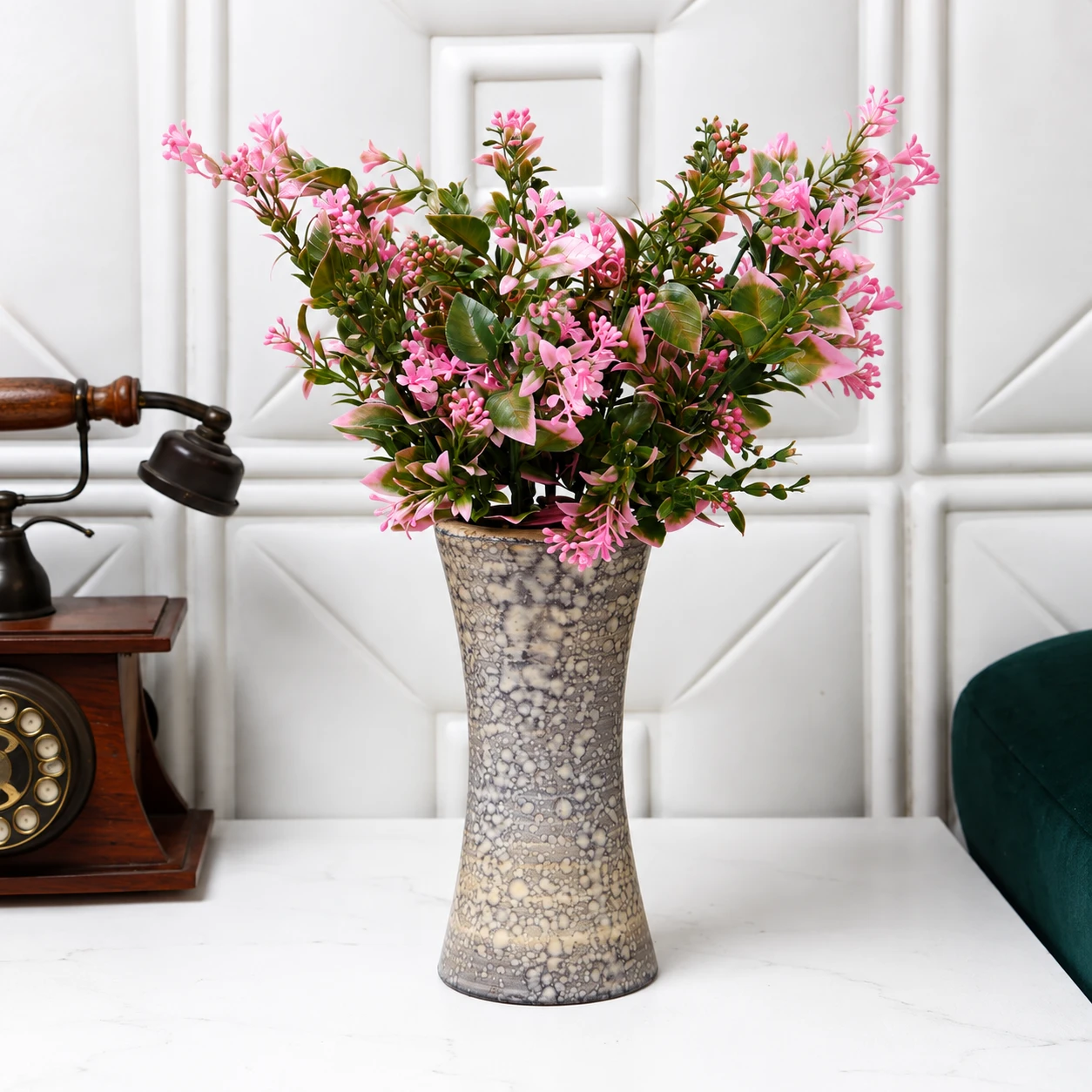 Artificial Tall Pink Leaves Bunch