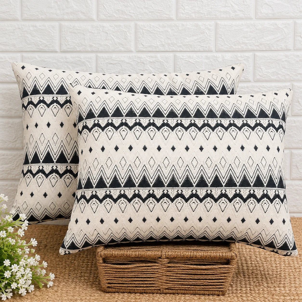 Jacquard Embroidered Cushion Covers