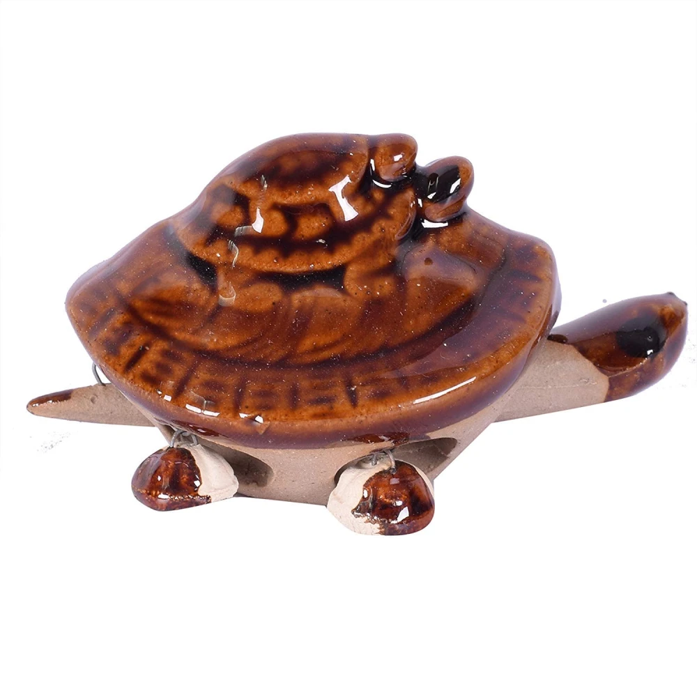 FengShui Ceramic Floating Mini Tortoise Family Set Of 5 Pcs (5 x 8 x4.5 CM)
