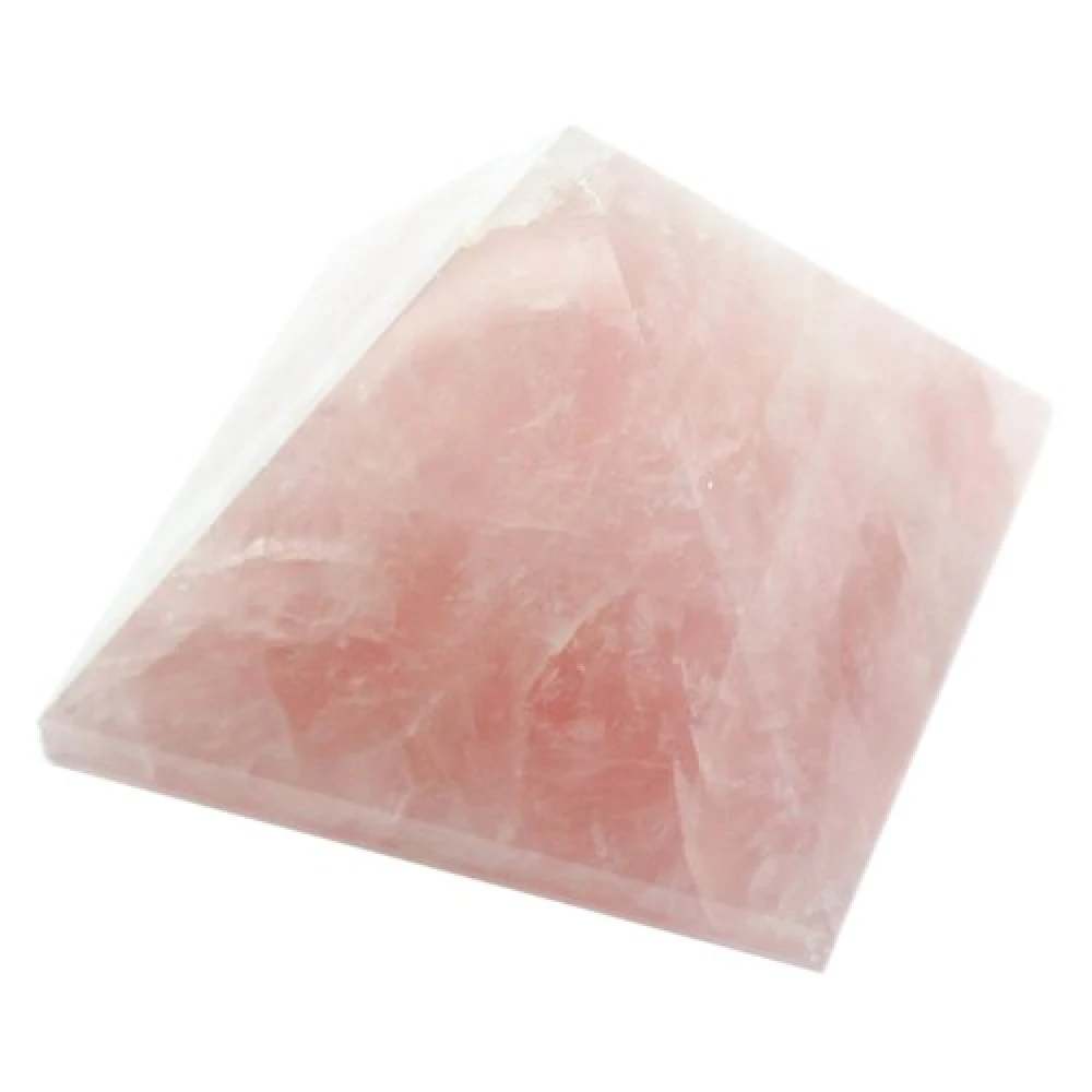 Rose Quartz Reiki Stone Pyramid For Showpiece (4.5 x 4.5 x 4 cm).