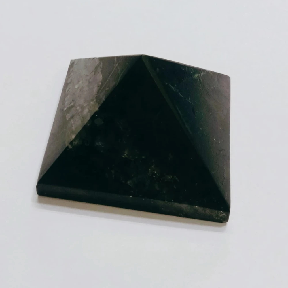 Healing Crystal polished Shungite Pyramid For Protection, Decoration