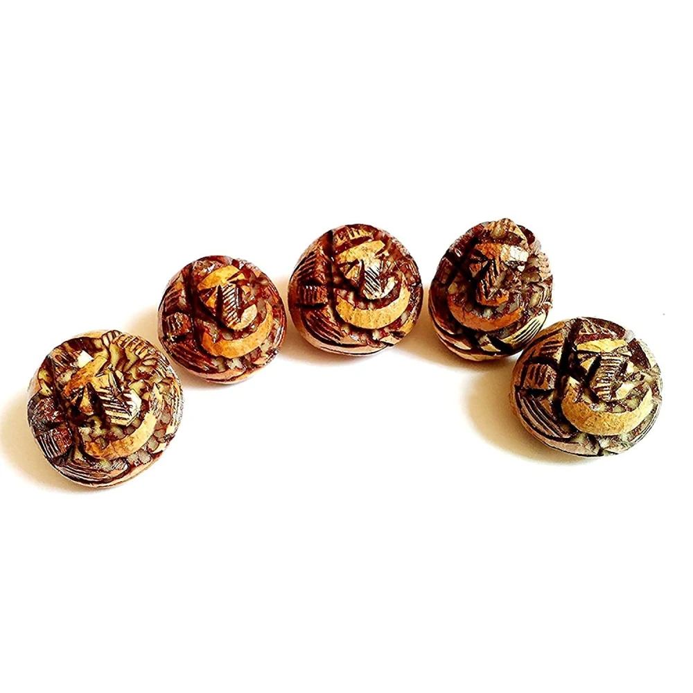 Natural Engraved Sopari Ganesh Idol Set Of 5 Pcs For Pooja.
