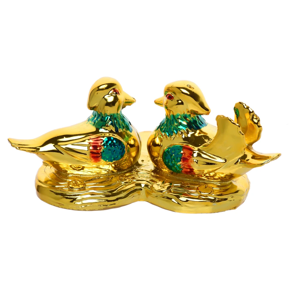 Golden Duck Pair of Love Birds Statue for Love and Happiness.