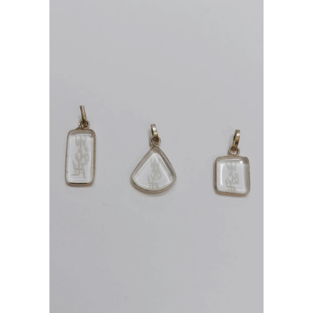 Sphatik Tri Shakti Trishul Pendant for Unisex (1.5x1.5x0.5 CM)Clear