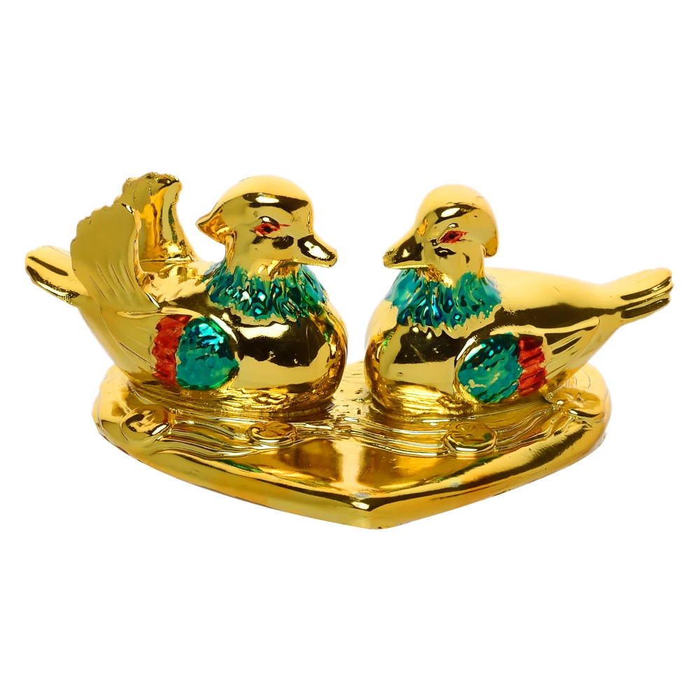 Golden Duck Pair of Love Birds Statue for Love and Happiness.