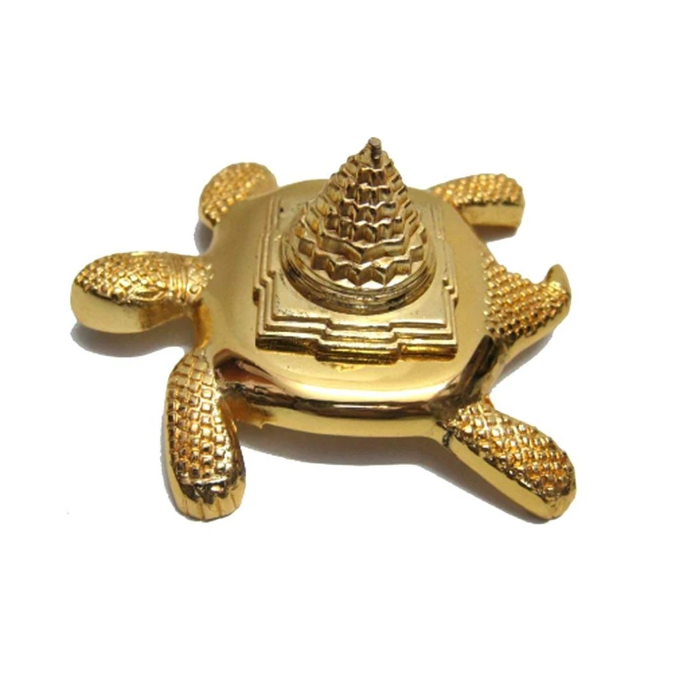 Zinc Meru Shree Yantra on Kachua - Tortoise For Showpiece