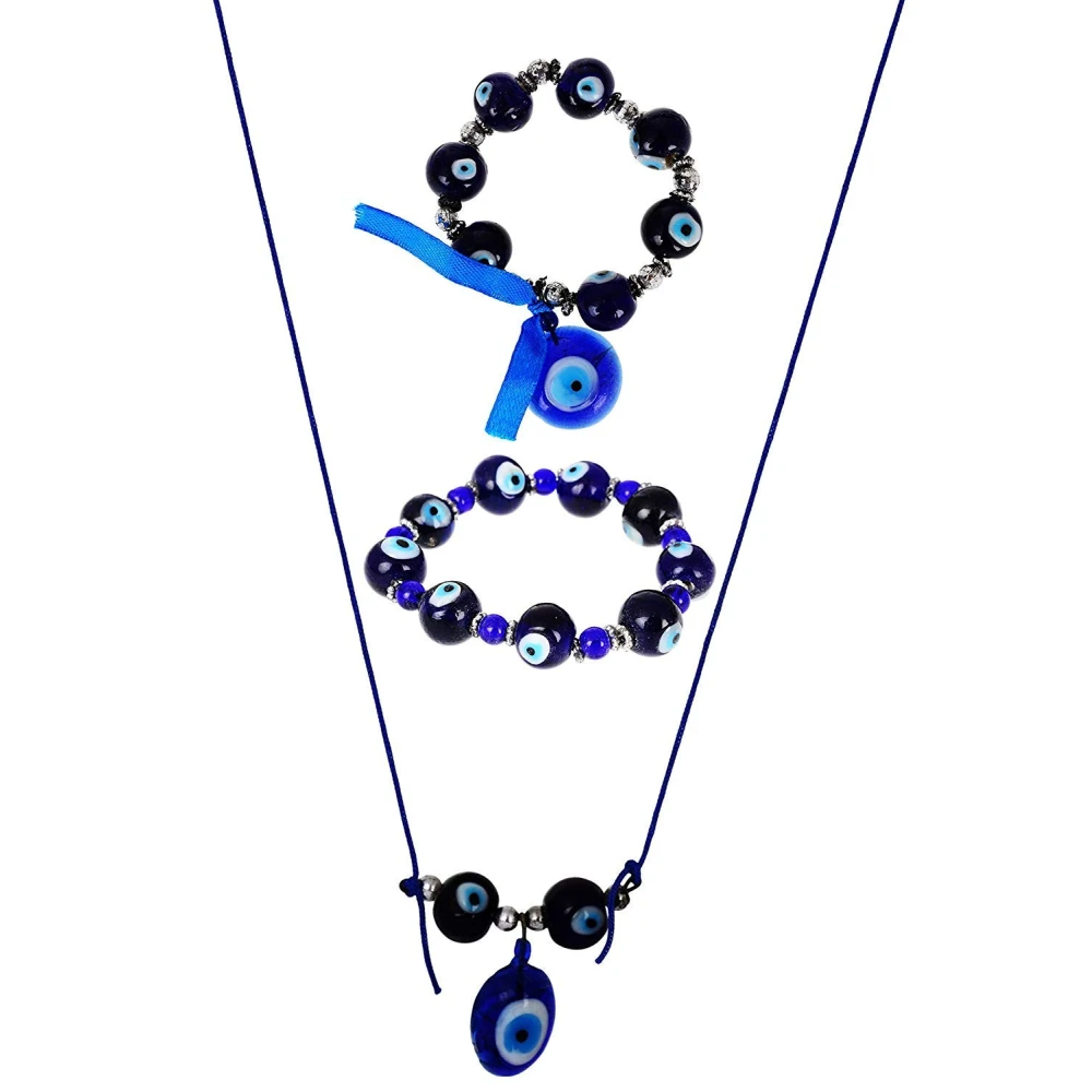 Ceramic Nazar Suraksha Kawach Set (10 x 10  x 3 CM, Pack of 3).