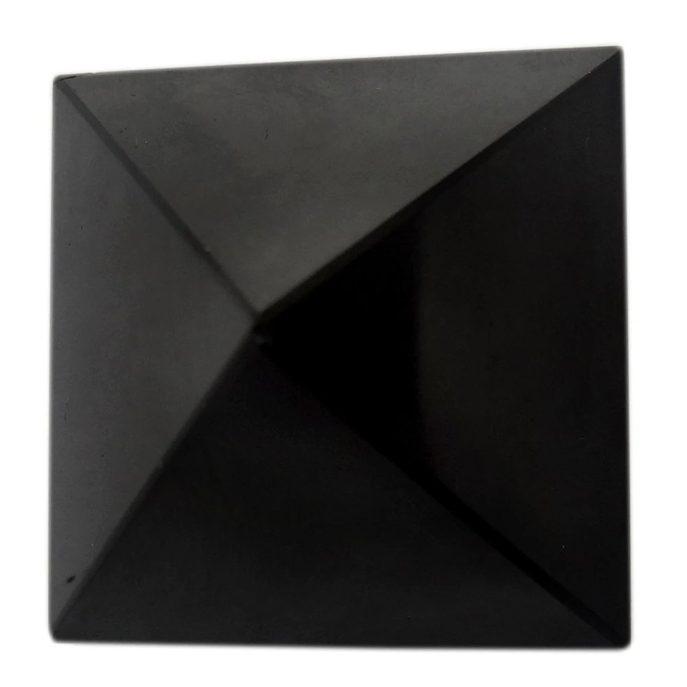 Black Agate Stone Vaastu Pyramid for Showpiece  Black