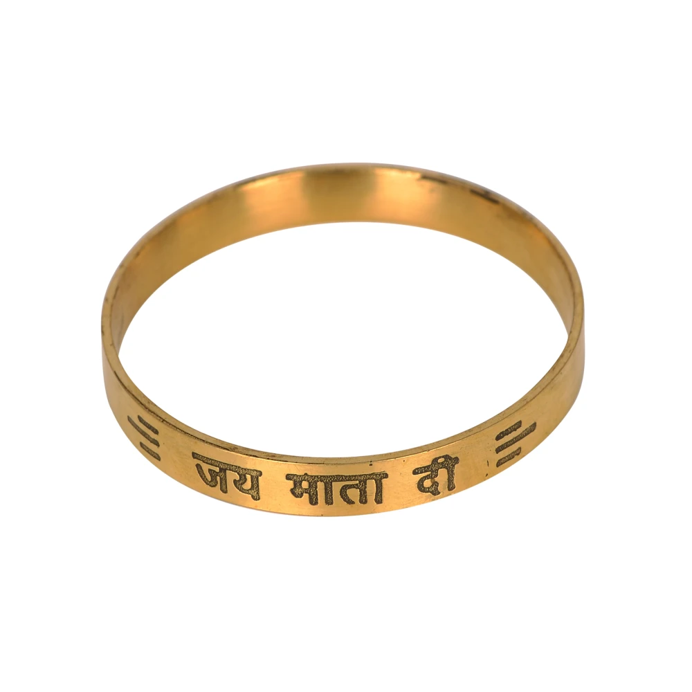 old Plated Jay Kali Mata Kada For Unisex Golden.