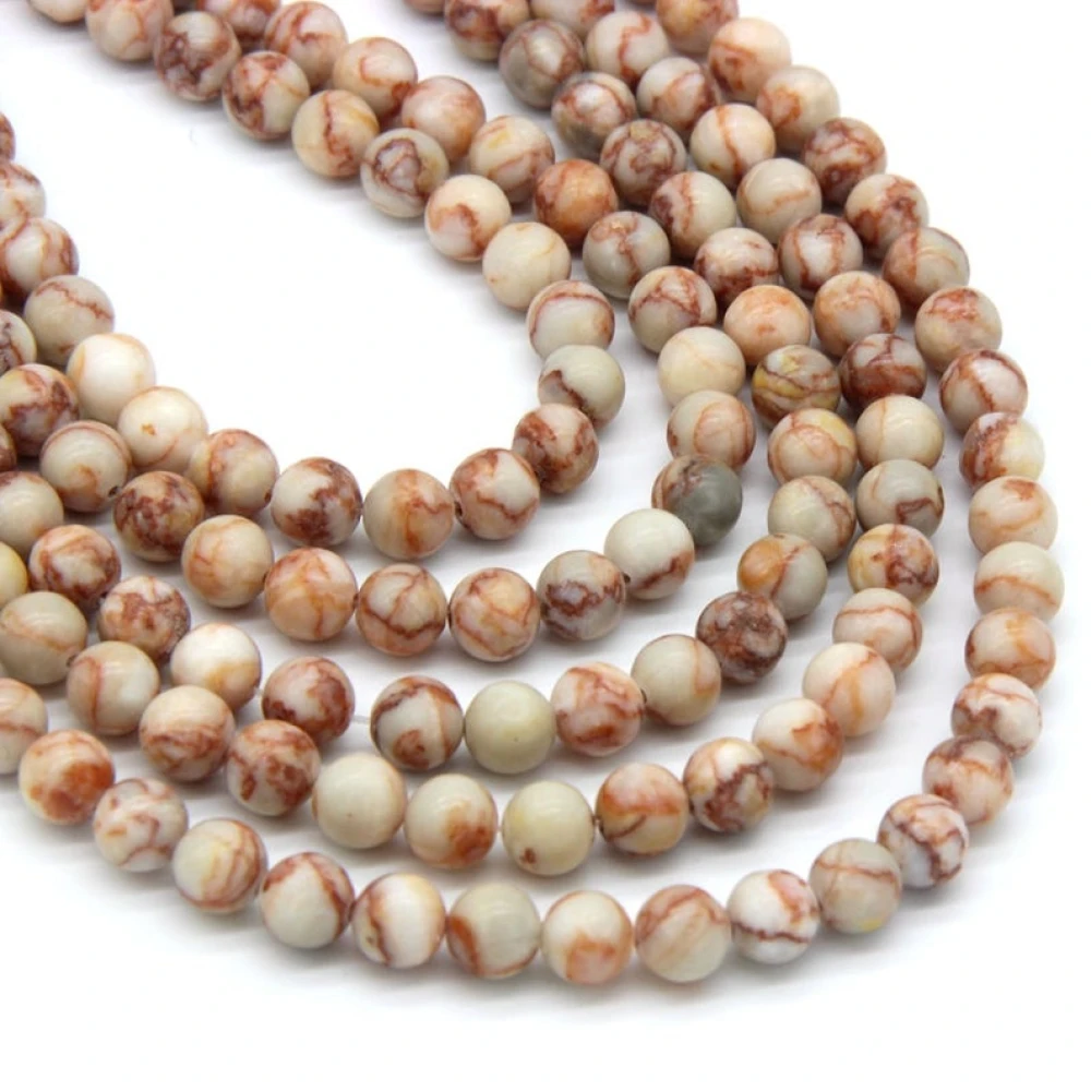 Natural Picasso Jasper Stone Prayer Rosary 108+1 Beads Jap Mala.