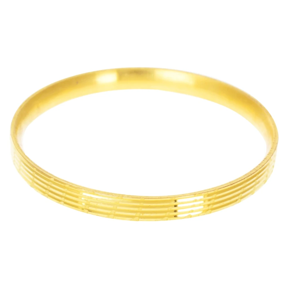 Designer Gold Plated Kada For Unisex (Size:2.6 Inche) Golden.