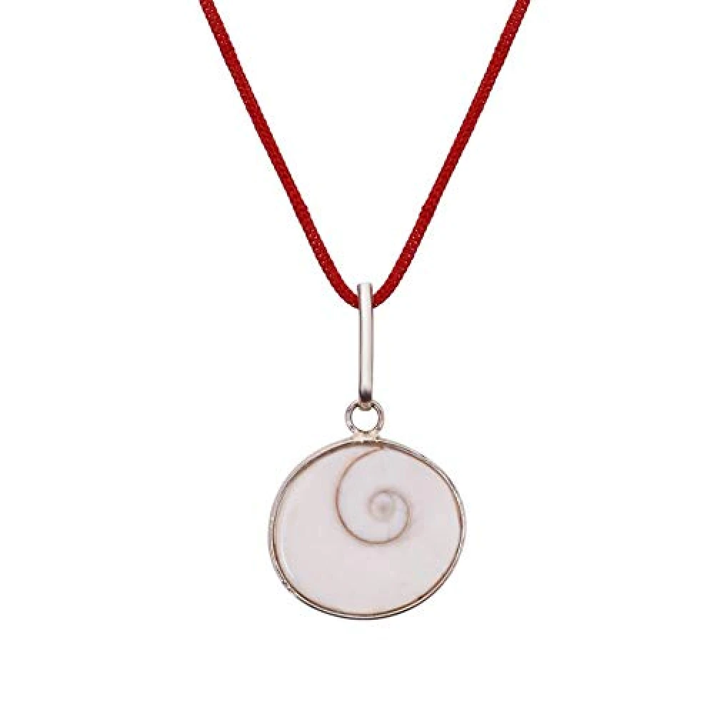 Natural Gomti Stone Chakra Pendant for Unisex ( 2 x 2 x 0.5 Cm)White.