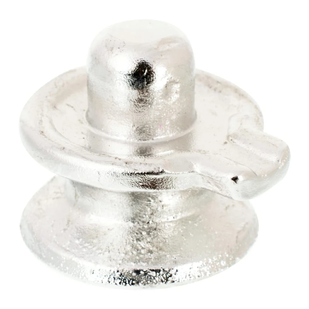Mercury Lord Shiva's Shivling Idol Parad Idol In (19 Gm) Silver.