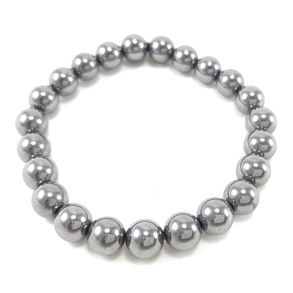 Natural Shungite Stone Stretchable Bracelet With Certificate For Unisex  (10 x 2 x 1 CM) :It is a noble stone.