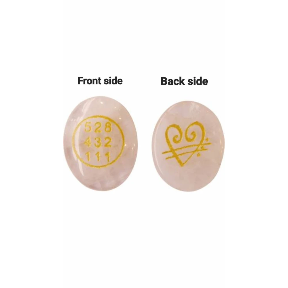 Natural Rose Quartz Money Switch Word Stone Of Prosperity (1 Piece).