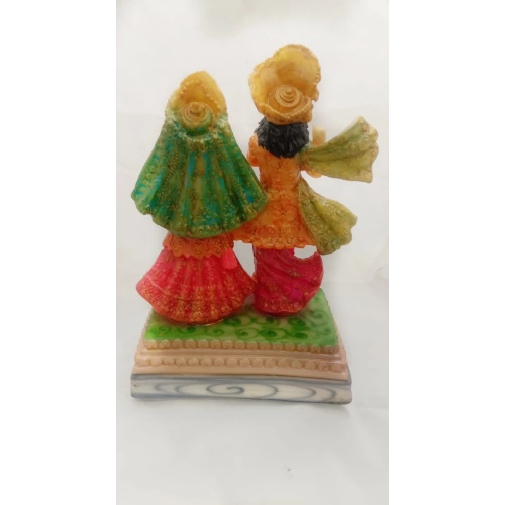 God Radha Krishan Hand Carved Resin Idol Poly Resin Home Decorative.