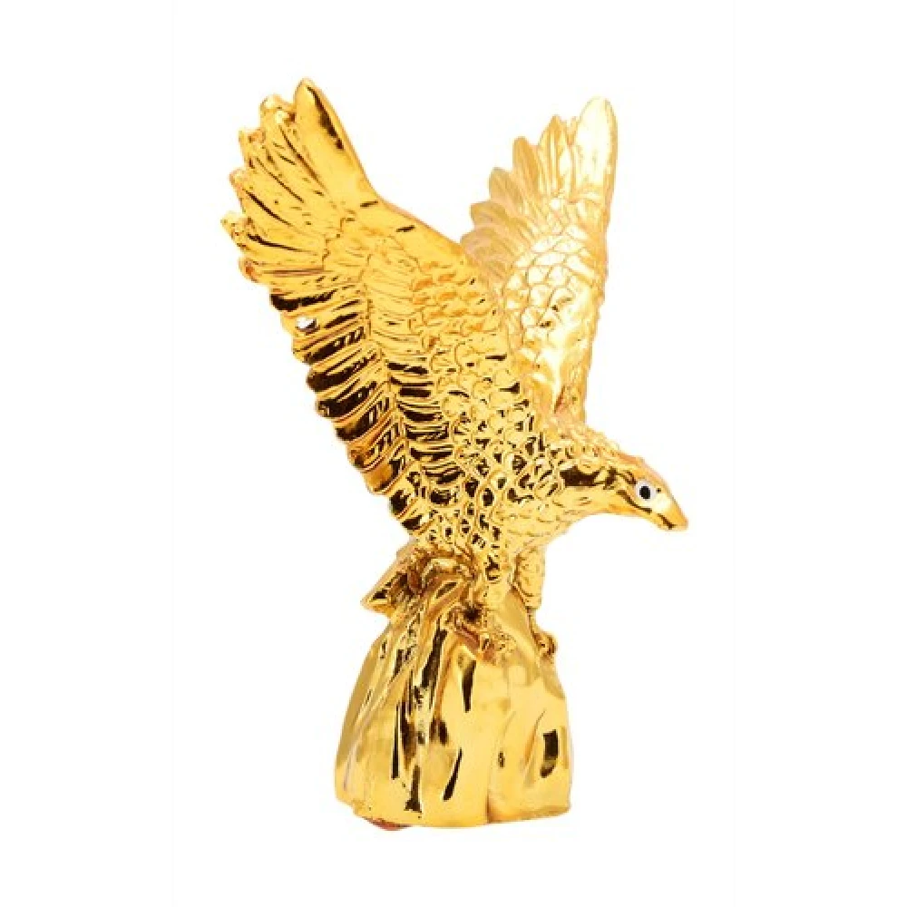 FengShui Polyresin Flying Golden Eagle Symbolizes Success/Showpiece