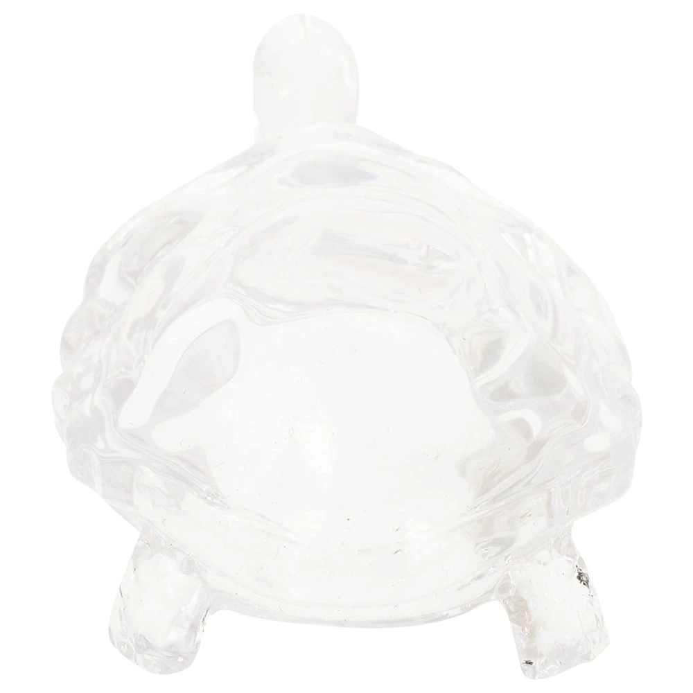 Wish Fulfilling Tortoise of Crystal Clear Glass - for Worship & Gift.