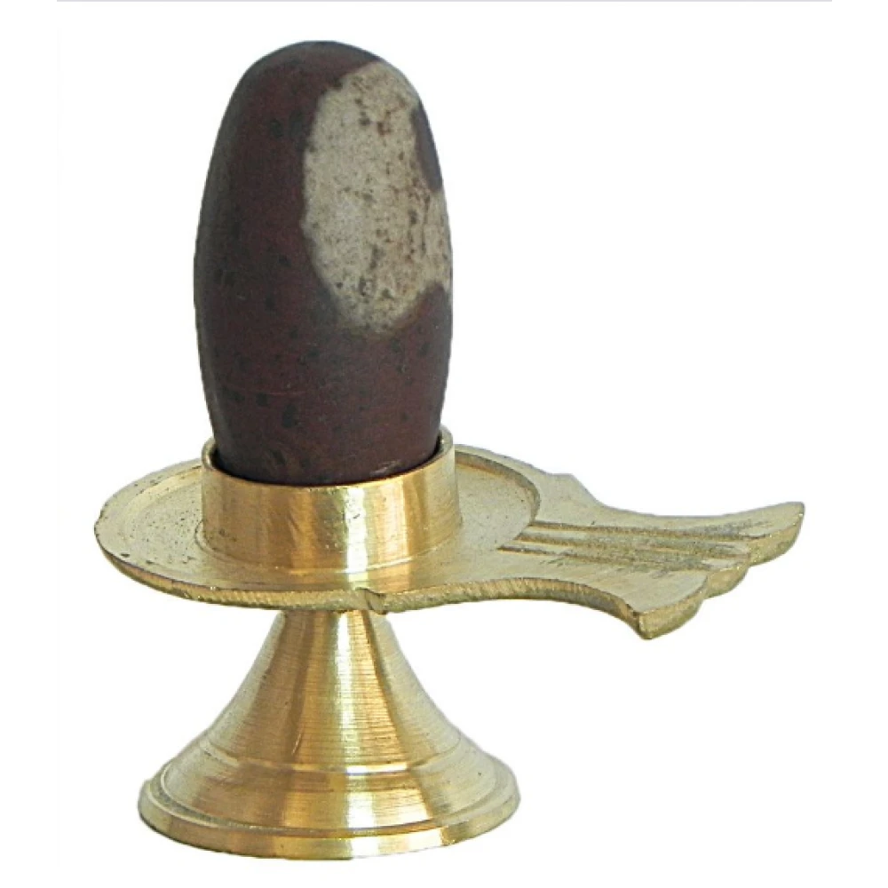Narmadeshwar Shivling Idol On Brass Stand-Jaladhari for Pooja.