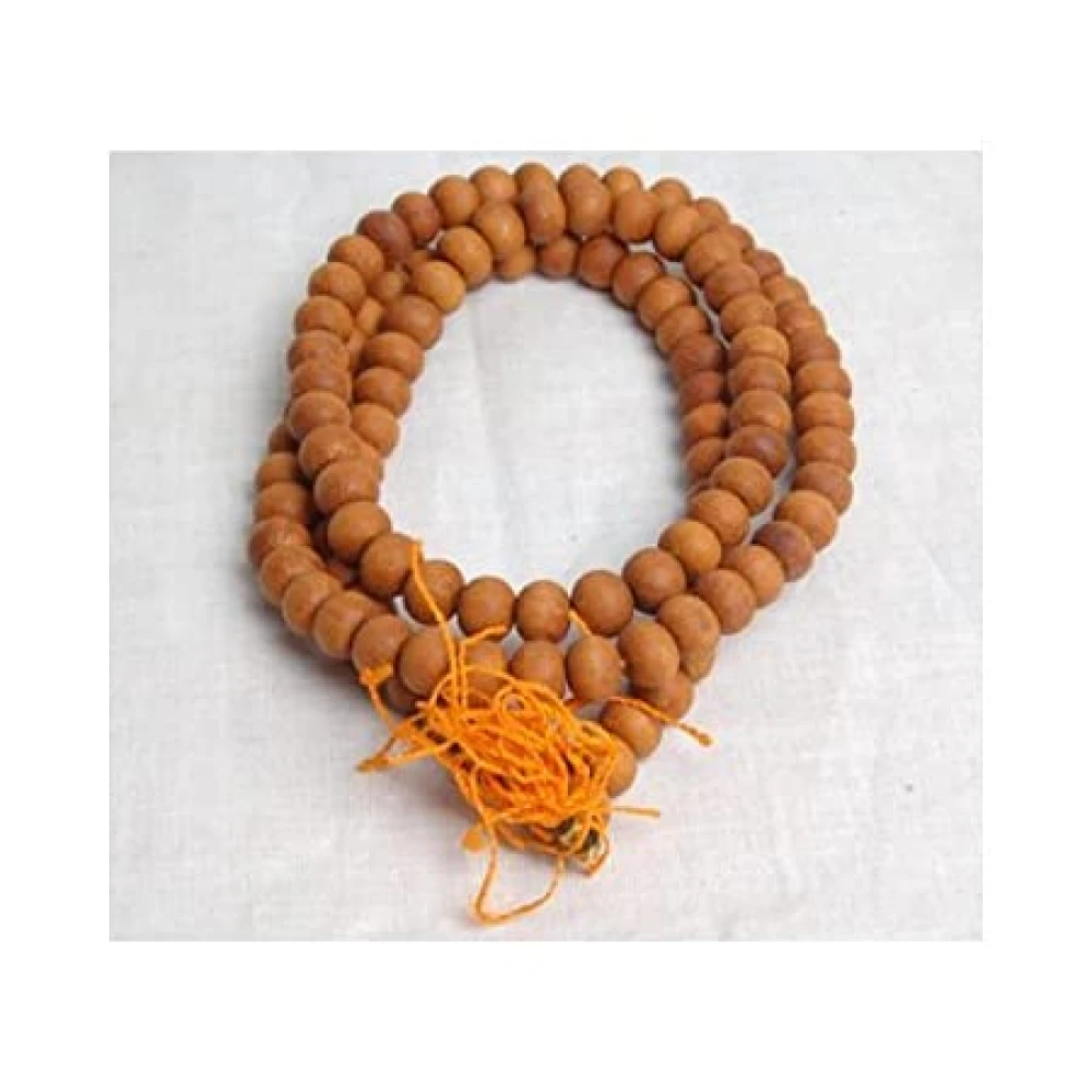 Natural Chandan Prayer Mala ,108 Beads Jap Mala for Men and Women.