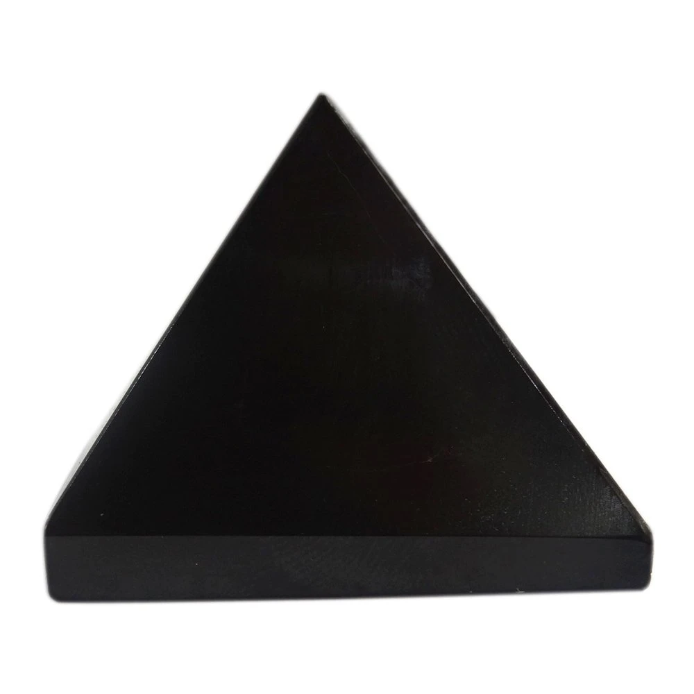 Black Agate Stone Vaastu Pyramid for Showpiece  Black