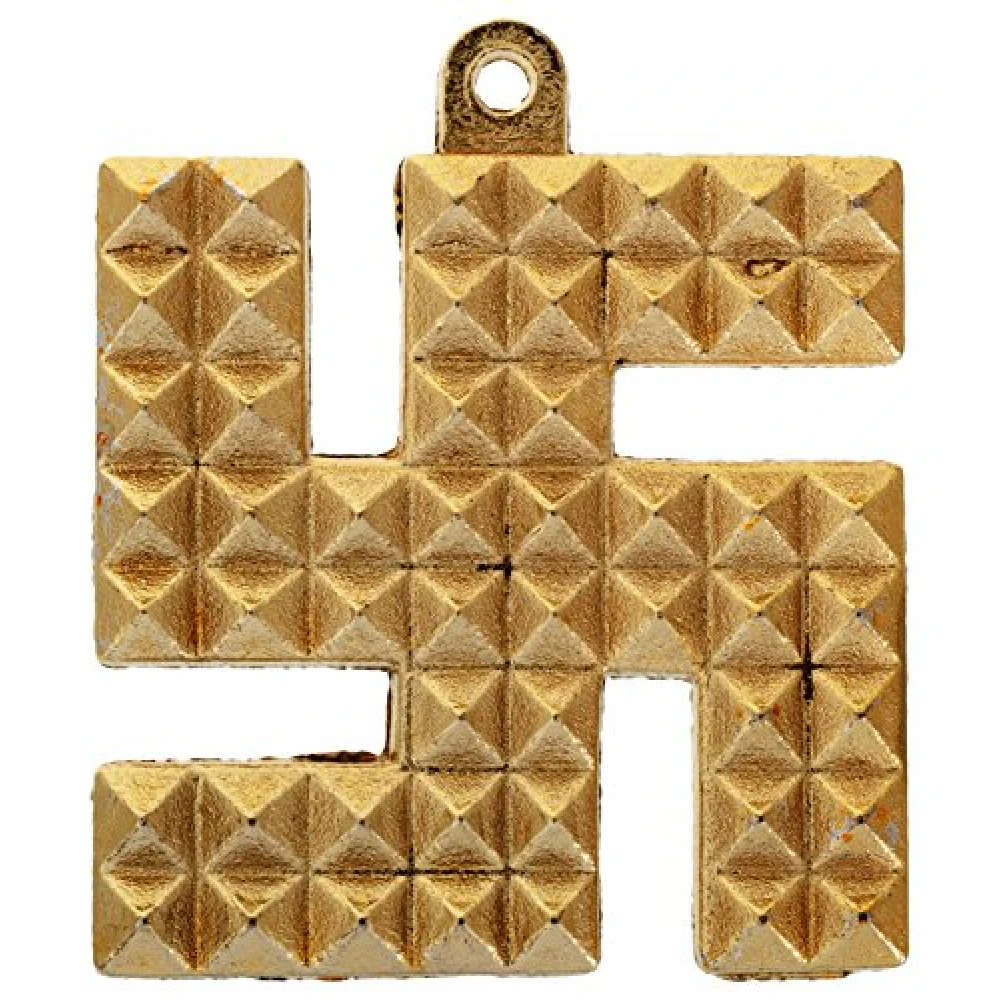 Swastik Pyramid Lucky Charm Symbol of Lord Ganesh For Wall Hanging Shelf.