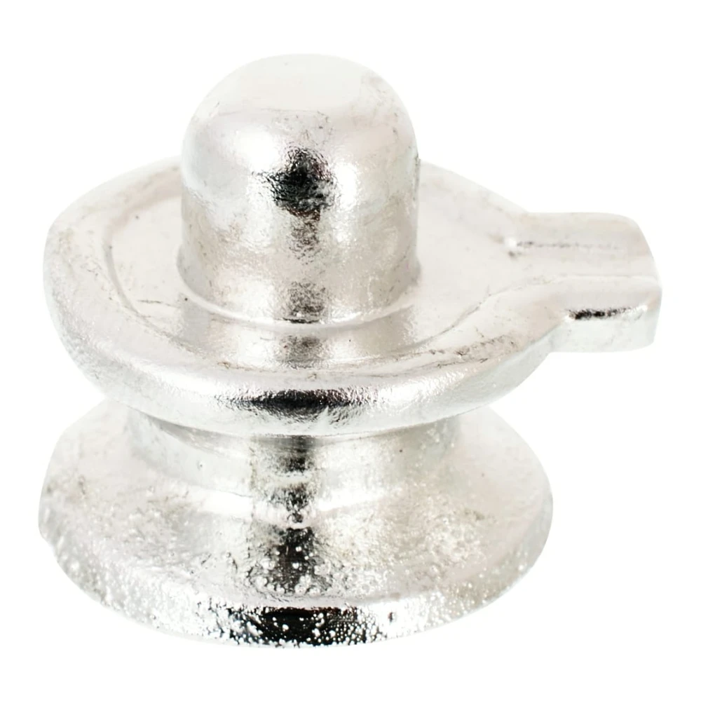Mercury Lord Shiva's Shivling Idol Parad Idol In (19 Gm) Silver.