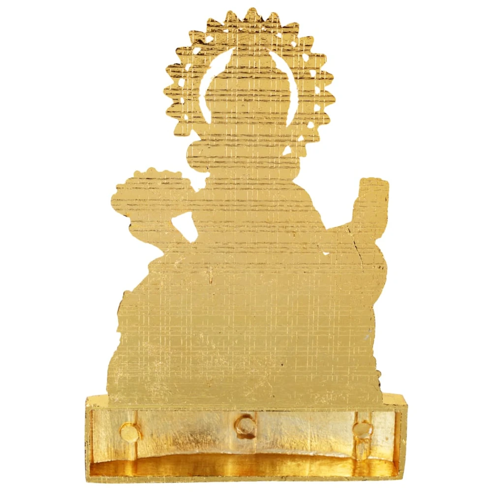 Golden Plated Lord Kuber Idol Showpiece Statue for Temple and Home Décor.