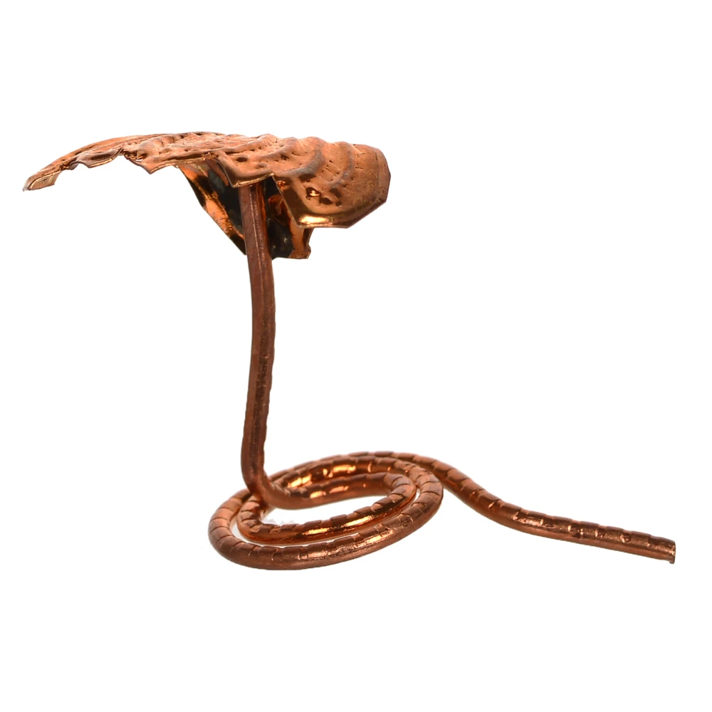 Copper Plated Snake Naga For Pooja Worship  (2.5 x 2.5 x 4 Cm )Brown.