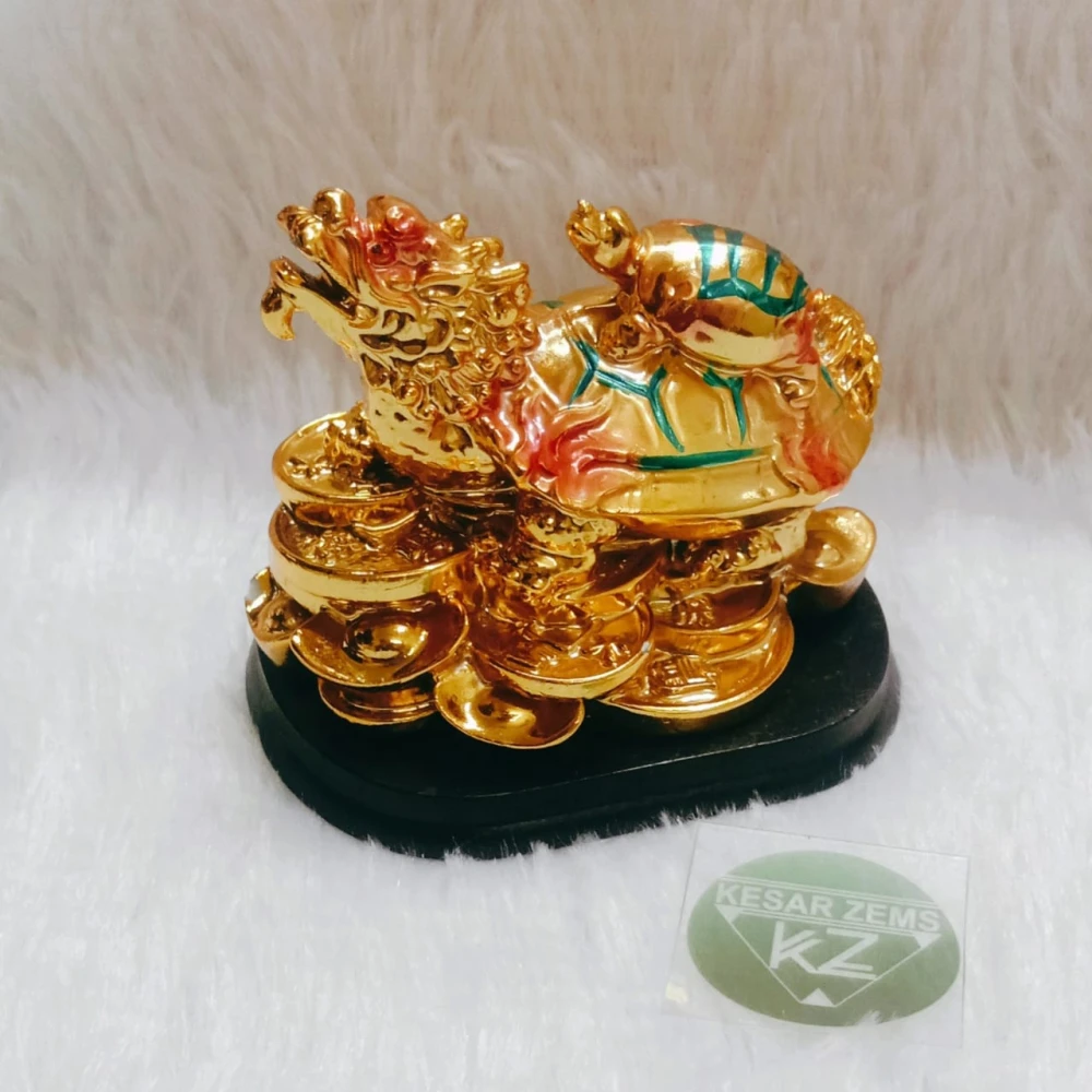 FengShui Lucky Dragon Turtle Statue For Home-Office Décor.