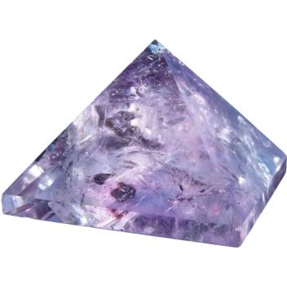 Amethyst Stone Pyramid for showpiece (5.5 x 5.5 x 5 cm) Purplev Natural Stone.