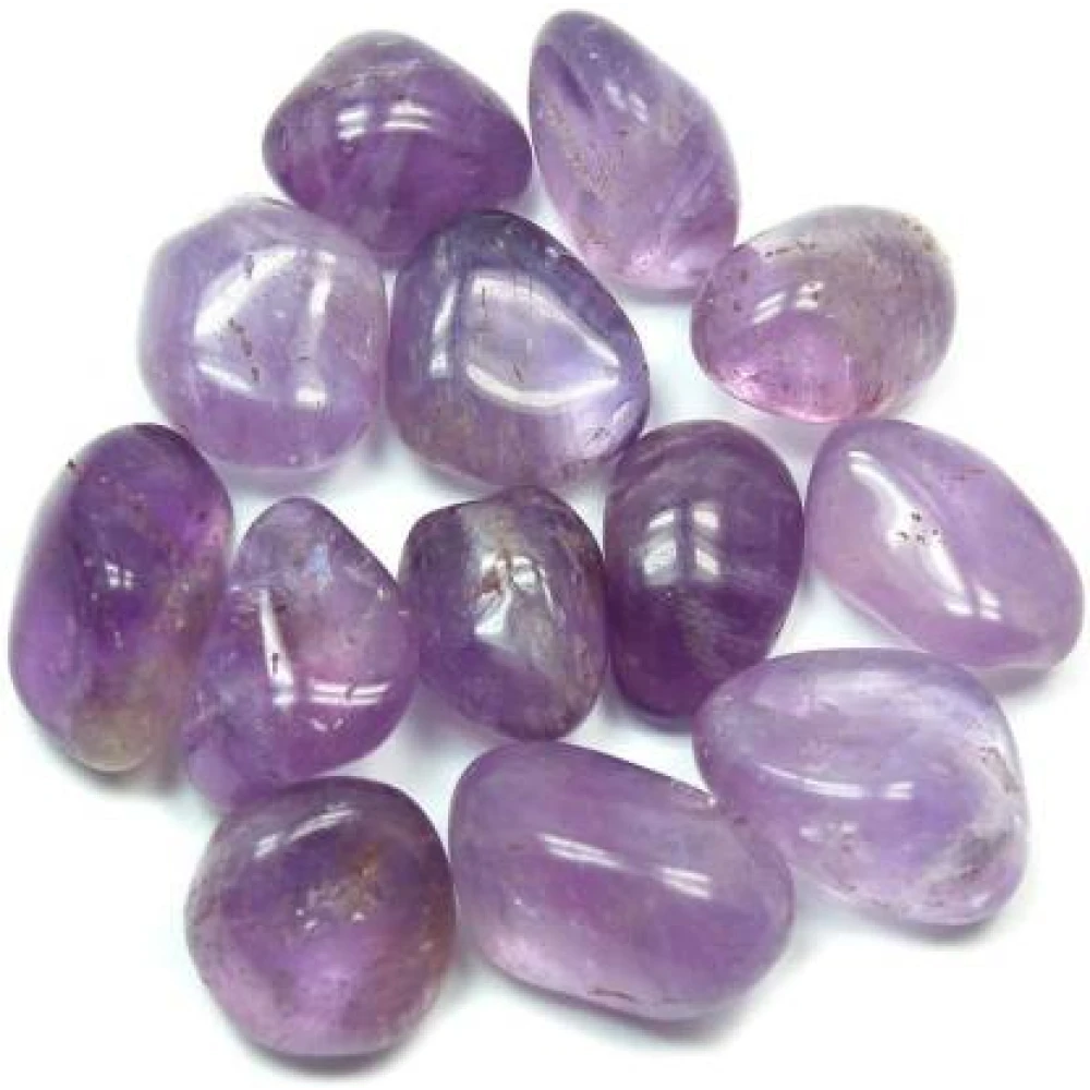 Natural  Purple Amethyst Crystal Tumble Stones Pack Of 100 gm For Home Decor.