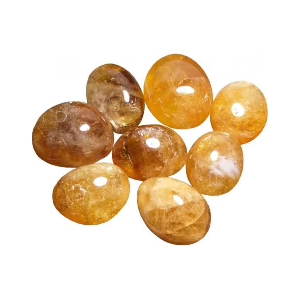 Natural Citrine Colour Crystal Tumble Stones Pack Of 100 gm For Home Decor.