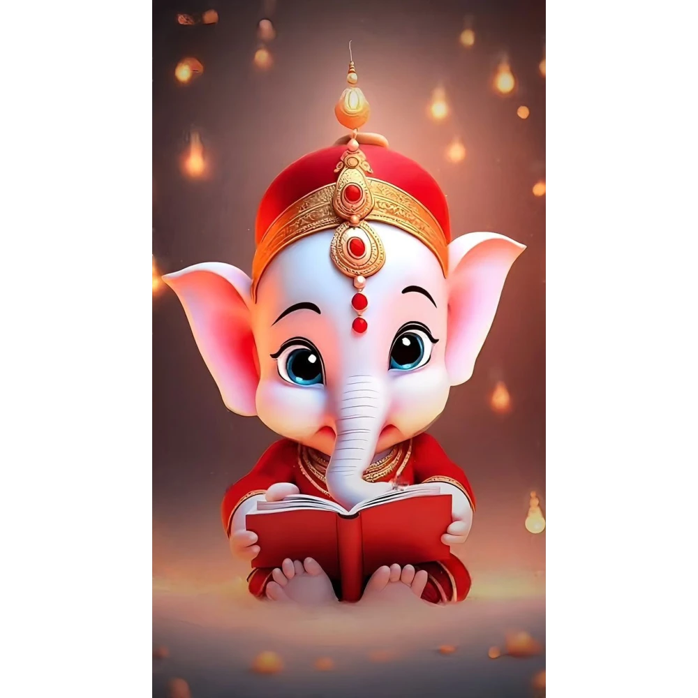 Elegant Lord Ganesha Poster for Sacred Spaces – 15x17 Inches"