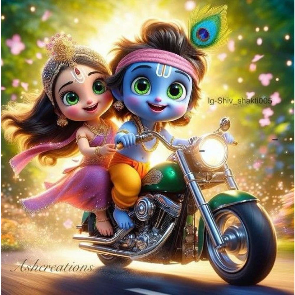 Krishna with Gopis in Vrindavan Poster | 15x17 Inches"