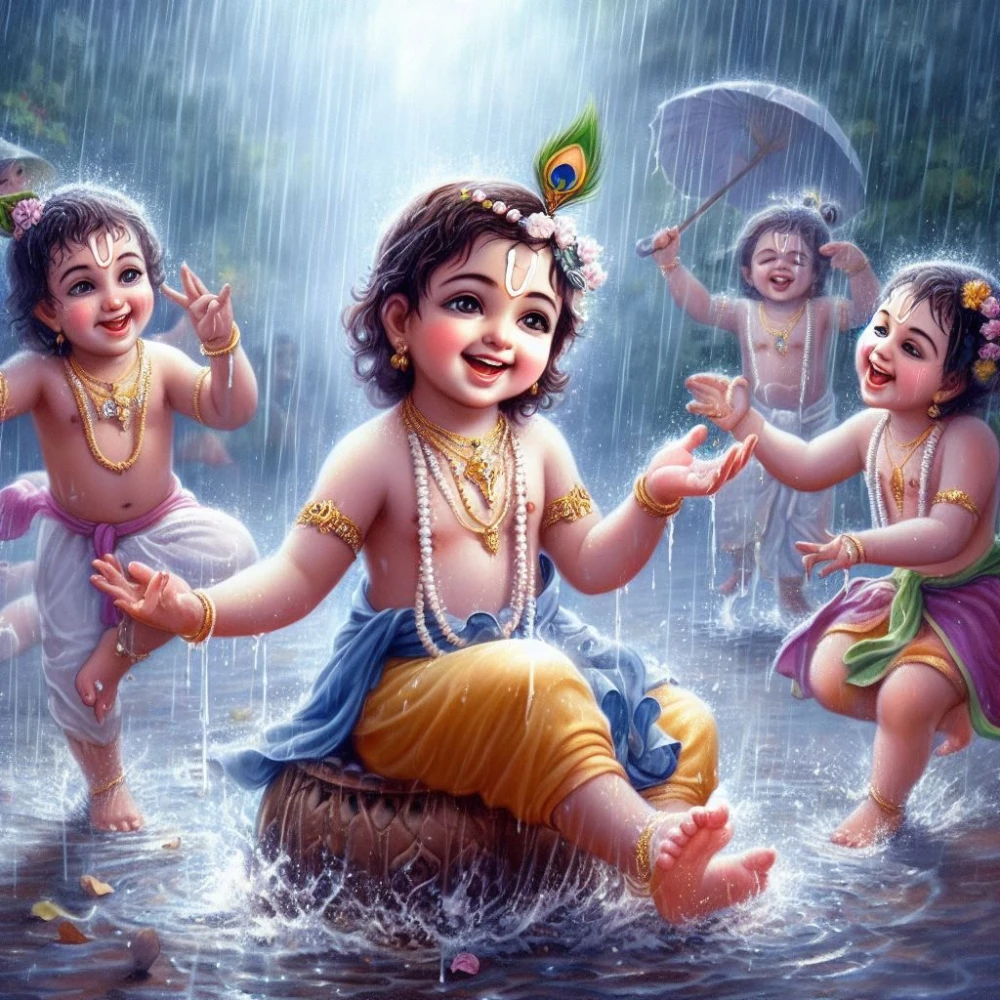 Krishna and Arjuna in the Chariot Poster | 15x17 Inches"