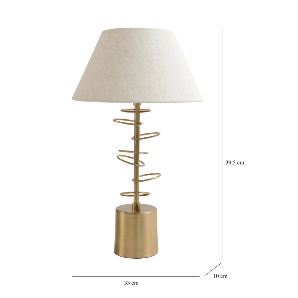 Cascading rings lamp gold