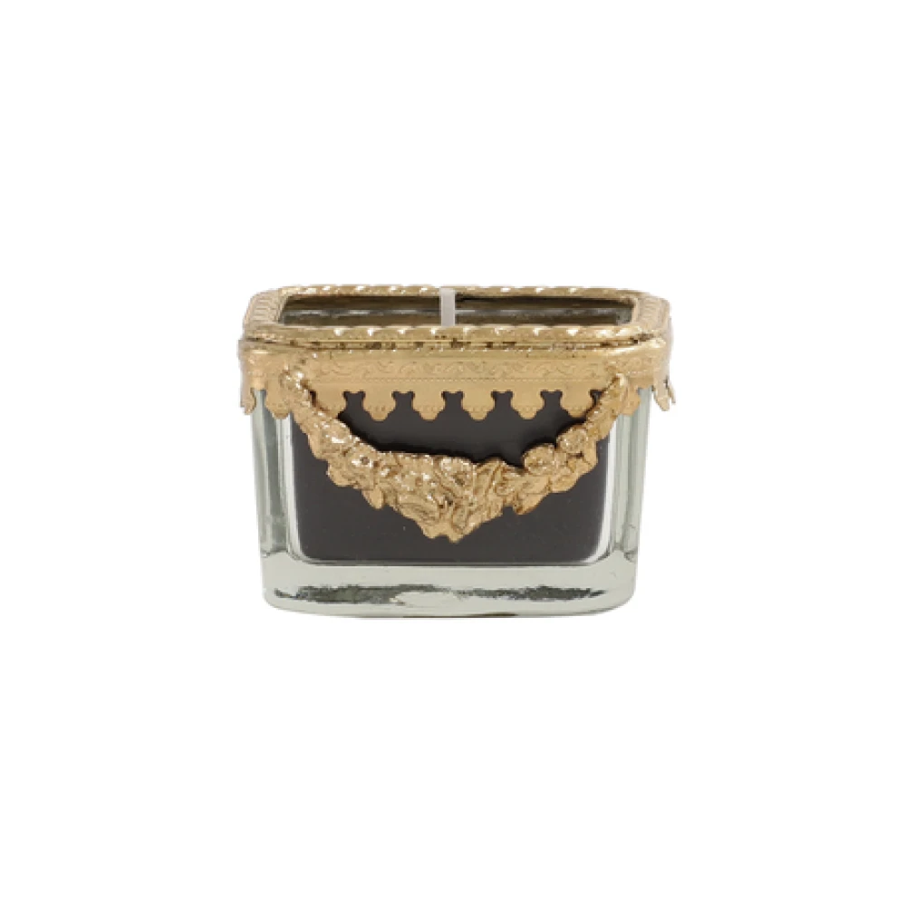 snowy whisper white scented candle glass jar with Golden Ring