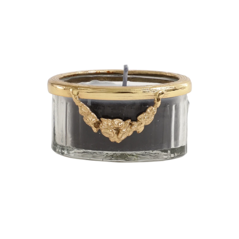 snowy whisper white scented candle jar with Golden Ring