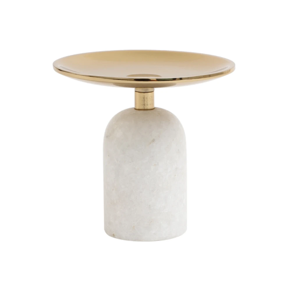 Marble Pri Pillar Candle mini stand in black & Gold