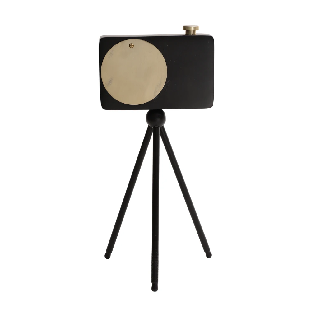 Cameratic Table Clock in Gold & Black