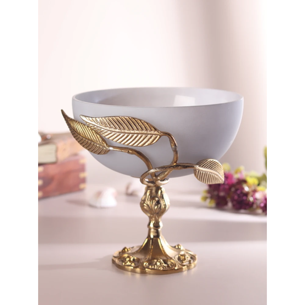 Verdant Elegance Glass Bowl