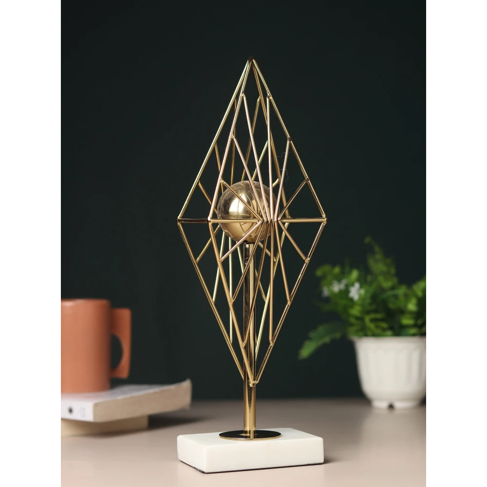 Diamond Prism Decor in Gold & Silver