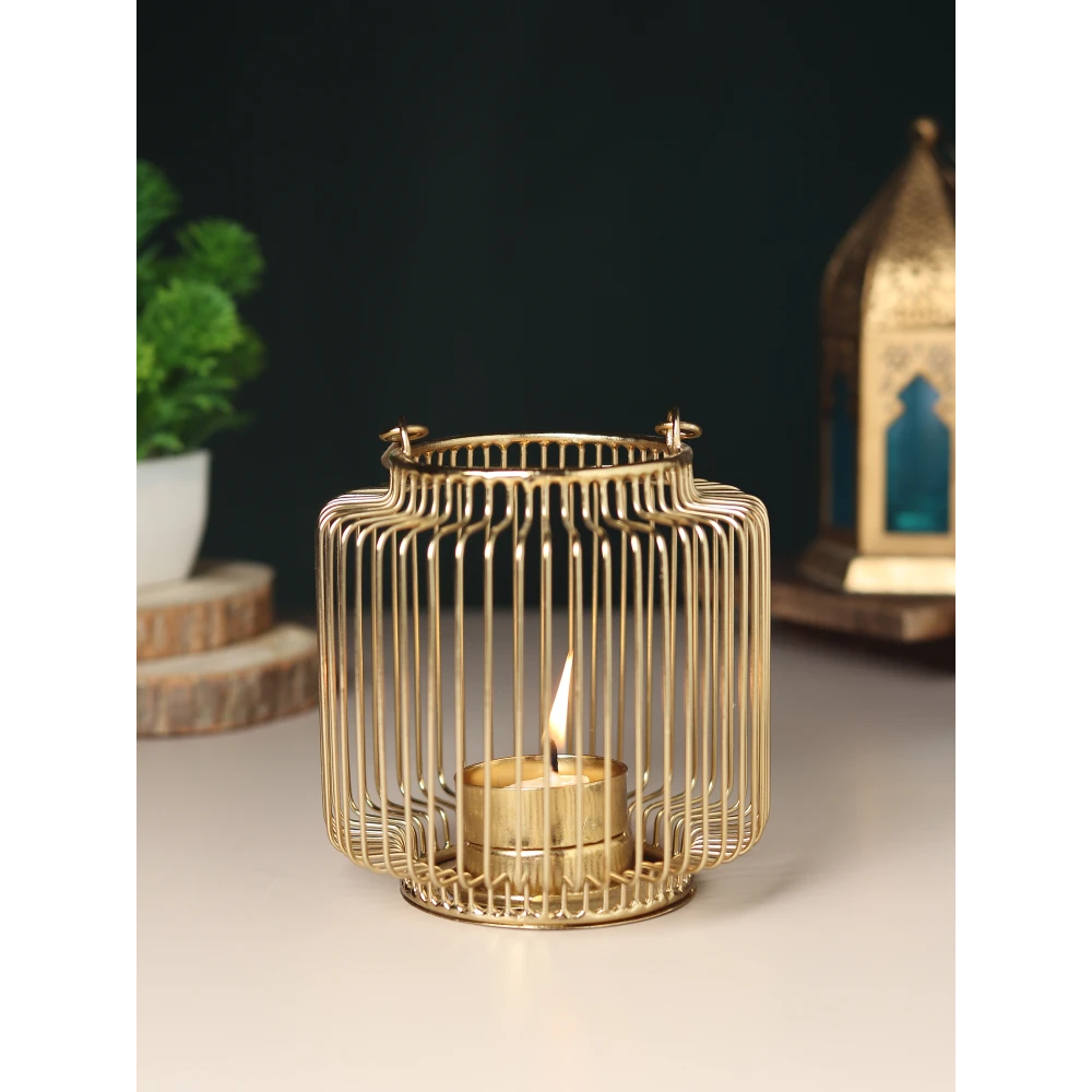 Orla Candle Holder Tlight Gold & Black