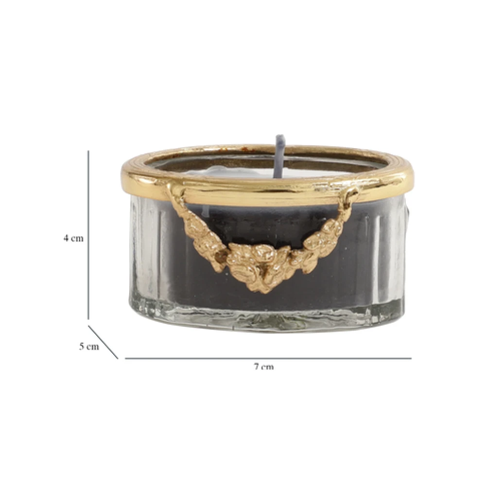 snowy whisper white scented candle jar with Golden Ring