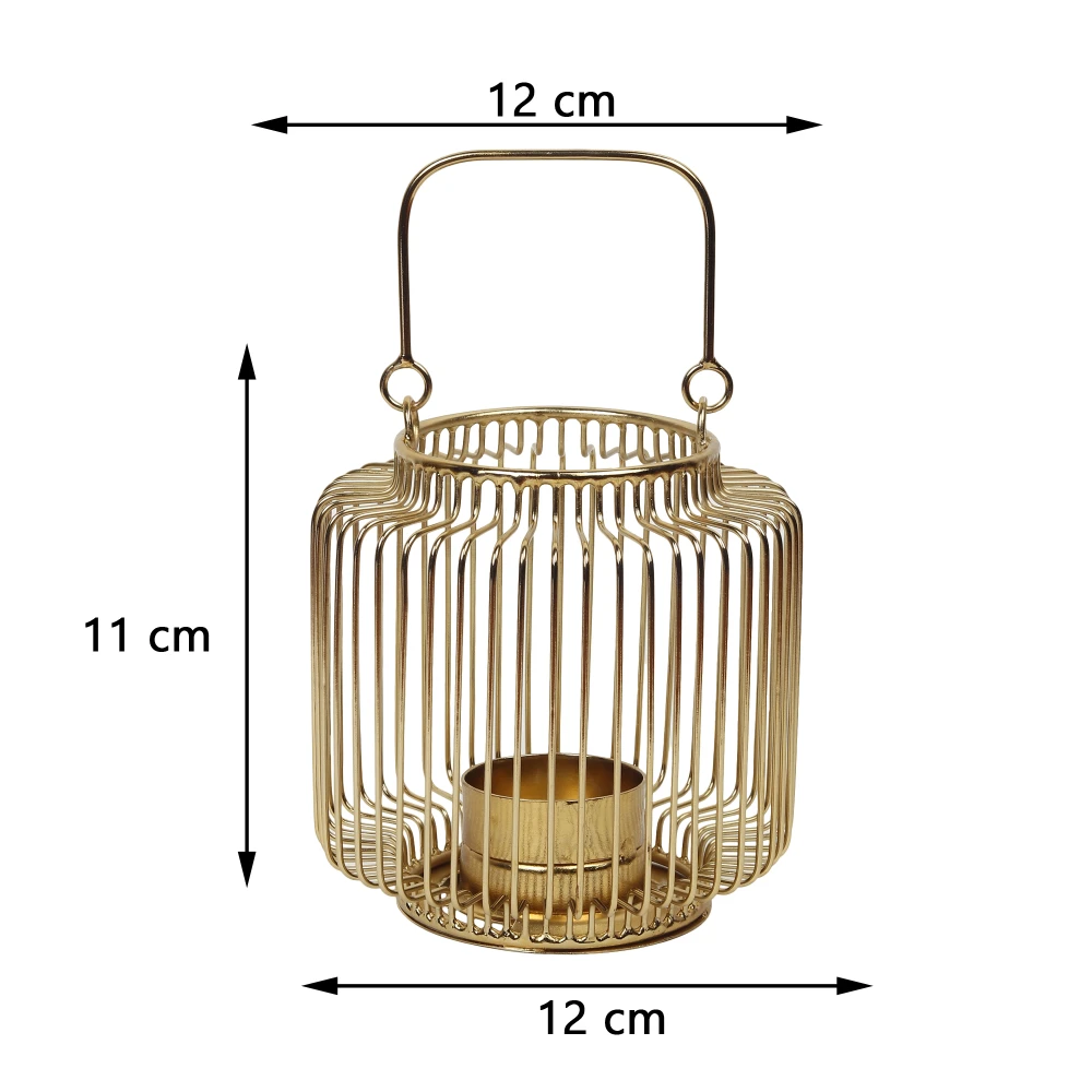 Orla Candle Holder Tlight Gold & Black