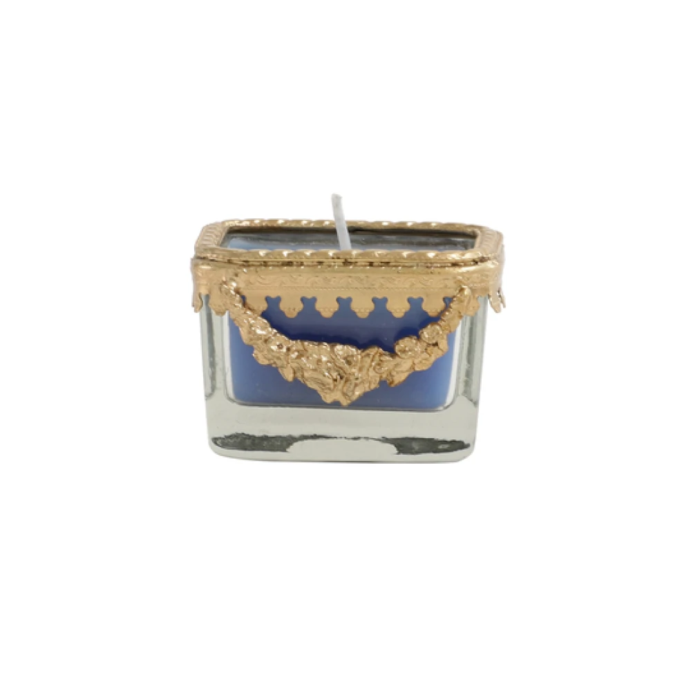 snowy whisper white scented candle glass jar with Golden Ring