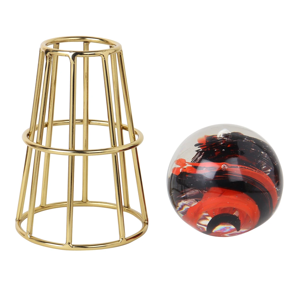 Crystal Orb's Gold & Silver Pedestal with Red Ball